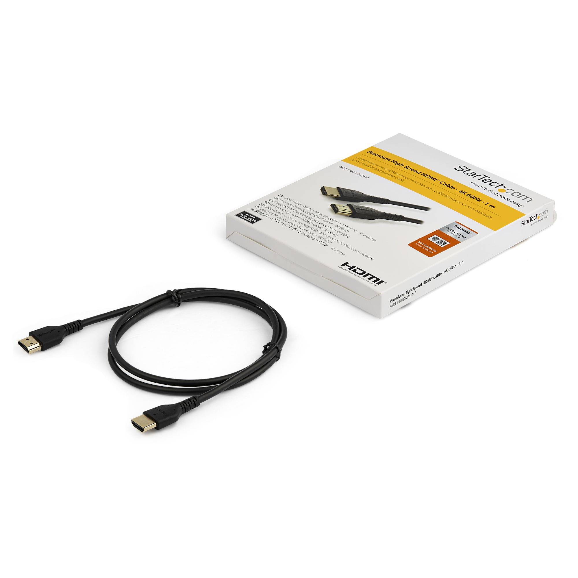 Rca Informatique - image du produit : 1M PREMIUM HIGH SPEED HDMI CABLE WITH ETHERNET ARAMID FIBER