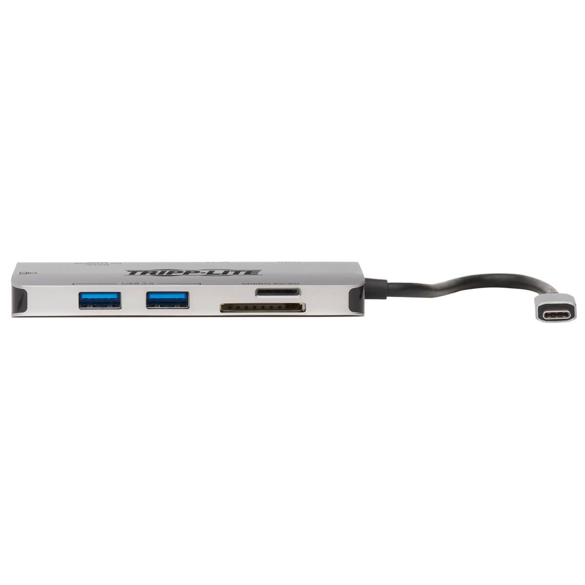 Rca Informatique - image du produit : USB-C PRT DOCK STATION HDMI 4K USB-A/C SD/MIC SD PD CHAR 3.0GRY