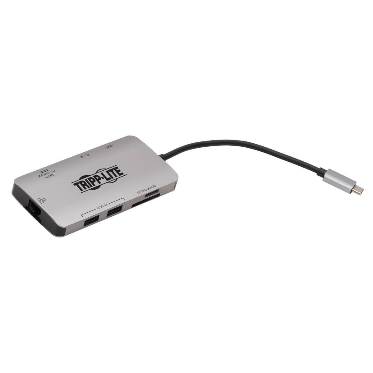 Rca Informatique - image du produit : USB-C PRT DOCK STATION HDMI 4K USB-A/C SD/MIC SD PD CHAR 3.0GRY