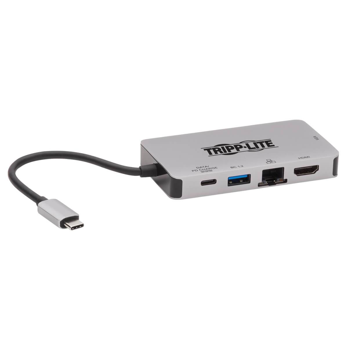 Rca Informatique - Image du produit : USB-C PRT DOCK STATION HDMI 4K VGA USB-A/USB-C PD CHARG 3.0 GRY