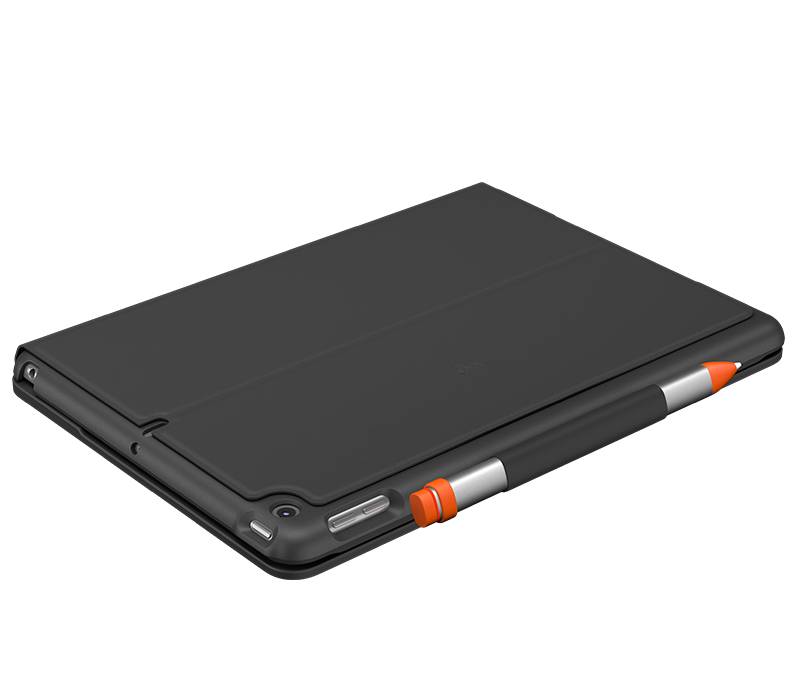 Rca Informatique - image du produit : SLIM FOLIO FOR IPAD (7TH AND 8TH GENERATION) - GRAPHITE - UK