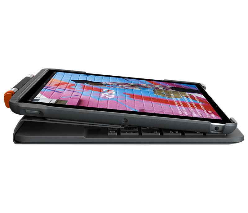 Rca Informatique - image du produit : SLIM FOLIO IPAD 7TH GENERATION GRAPHITE ESP MEDITER