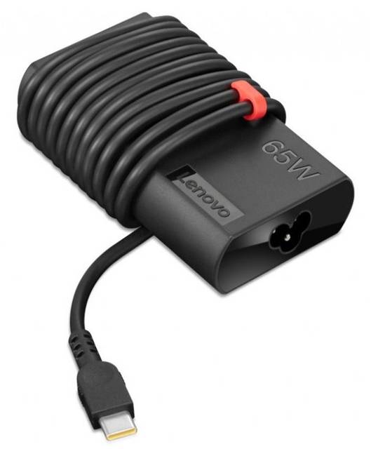 Rca Informatique - Image du produit : THINKPAD SLIM 65W AC ADAPTER USB-C - EU/INA/VIE/ROK