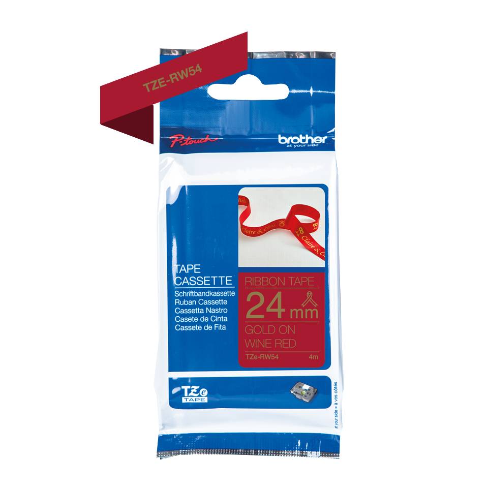 Rca Informatique - image du produit : 24MM GOLD / W. RED RIBBON TAPE