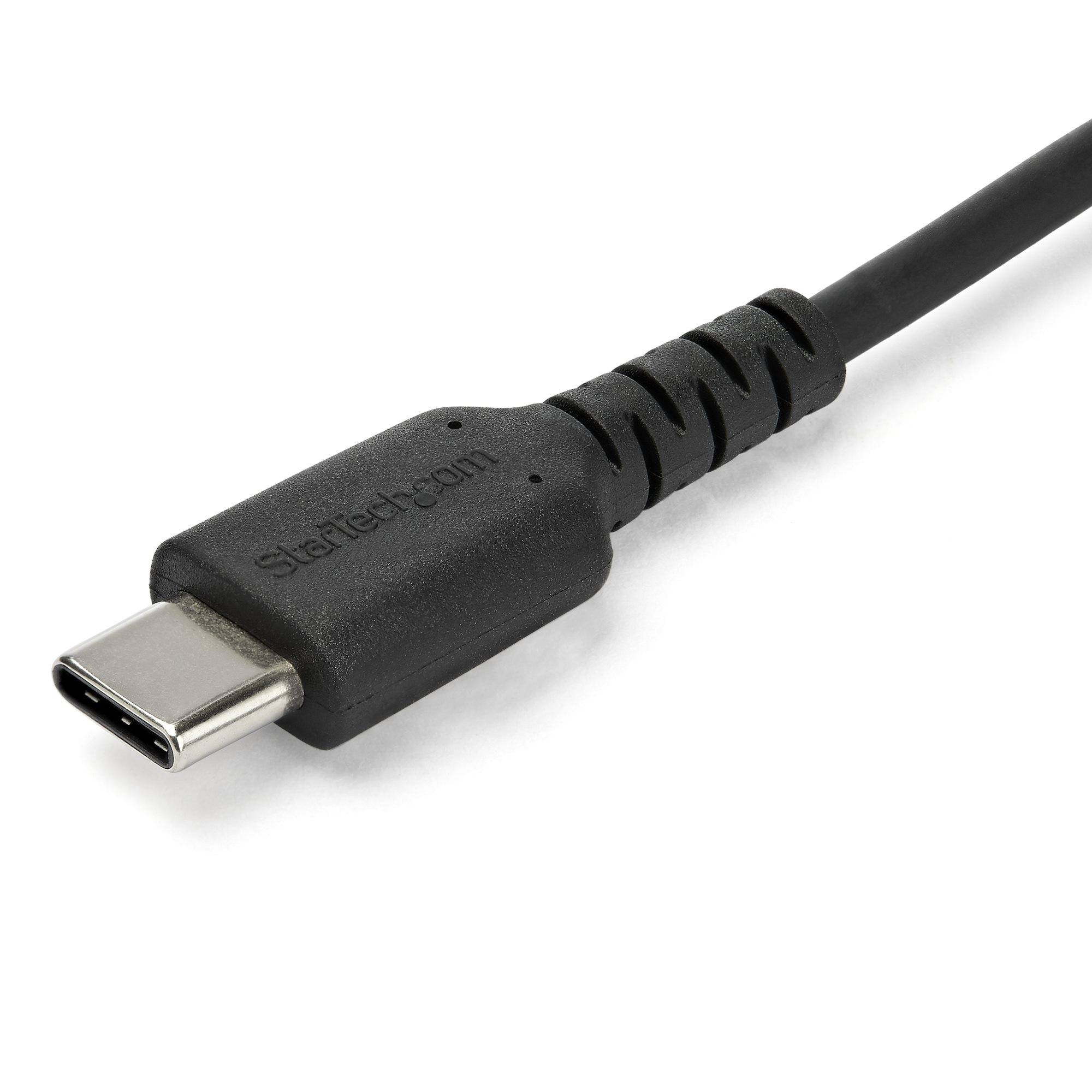 Rca Informatique - image du produit : 1M DURABLE USB 2.0 TO USB C CABLE BLACK ARAMID FIBER