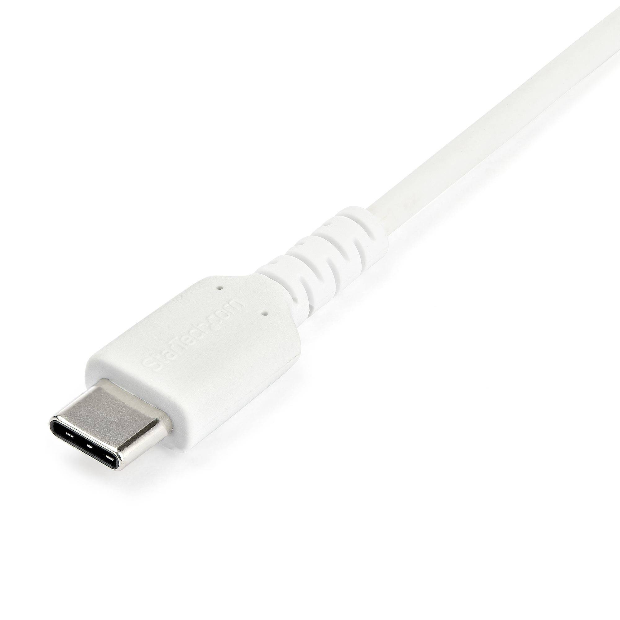 Rca Informatique - image du produit : 1M DURABLE USB 2.0 TO USB C CABLE WHITE ARAMID FIBER