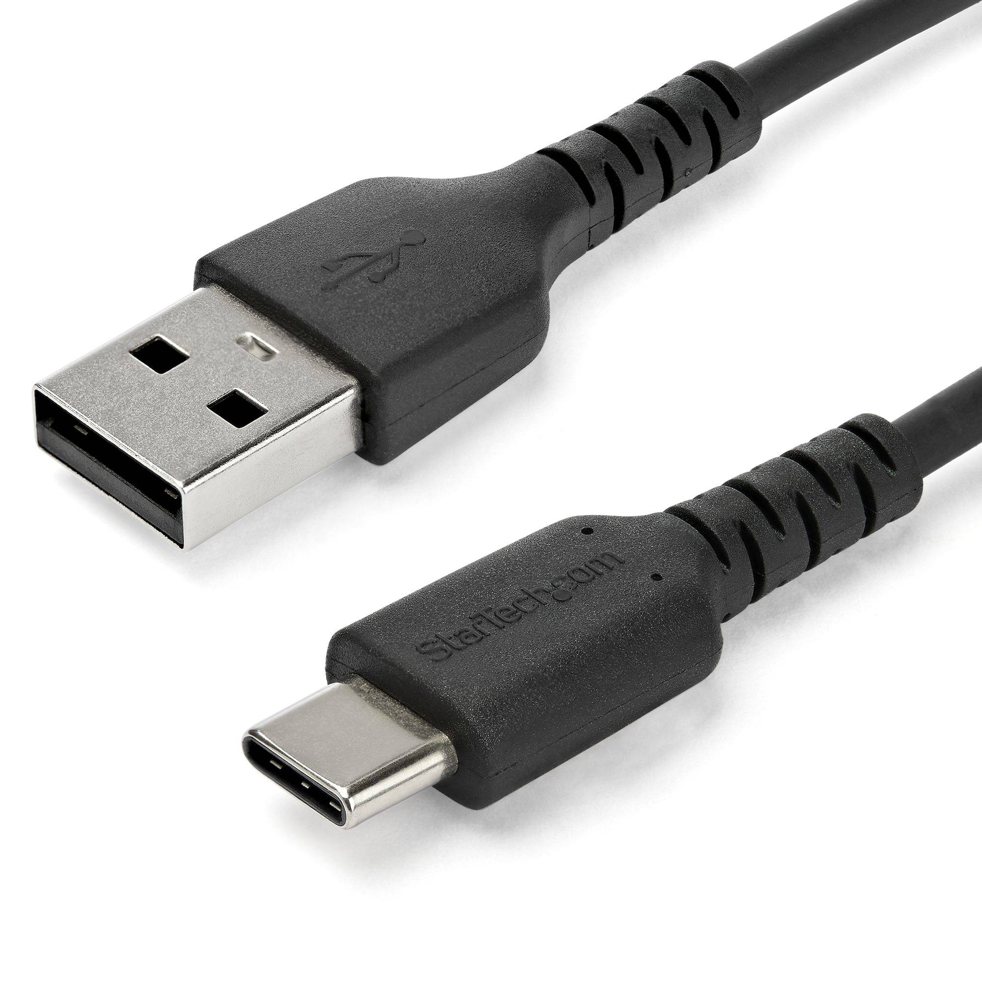 Rca Informatique - image du produit : 2M DURABLE USB 2.0 TO USB C CABLE BLACK ARAMID FIBER