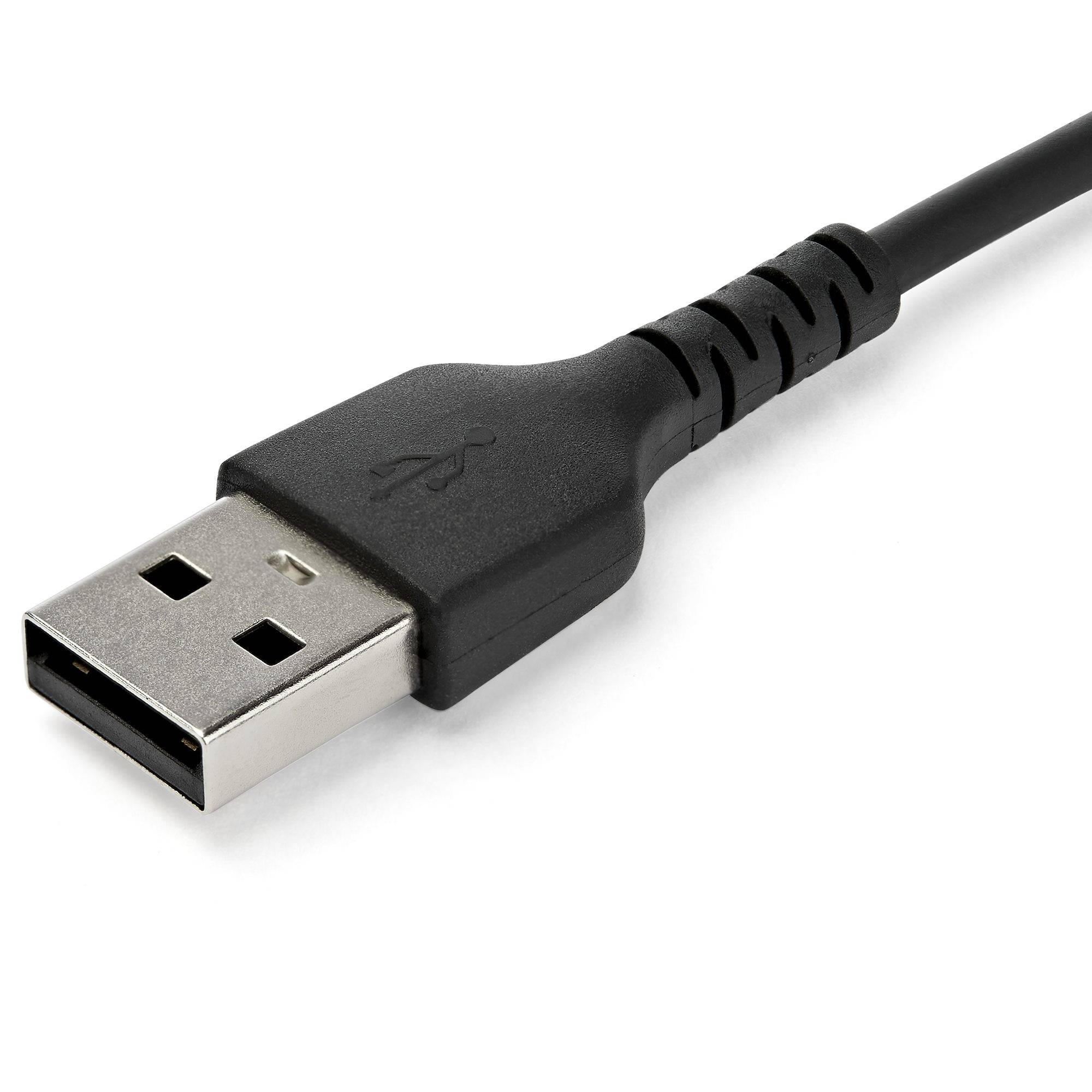 Rca Informatique - image du produit : 2M DURABLE USB 2.0 TO USB C CABLE BLACK ARAMID FIBER