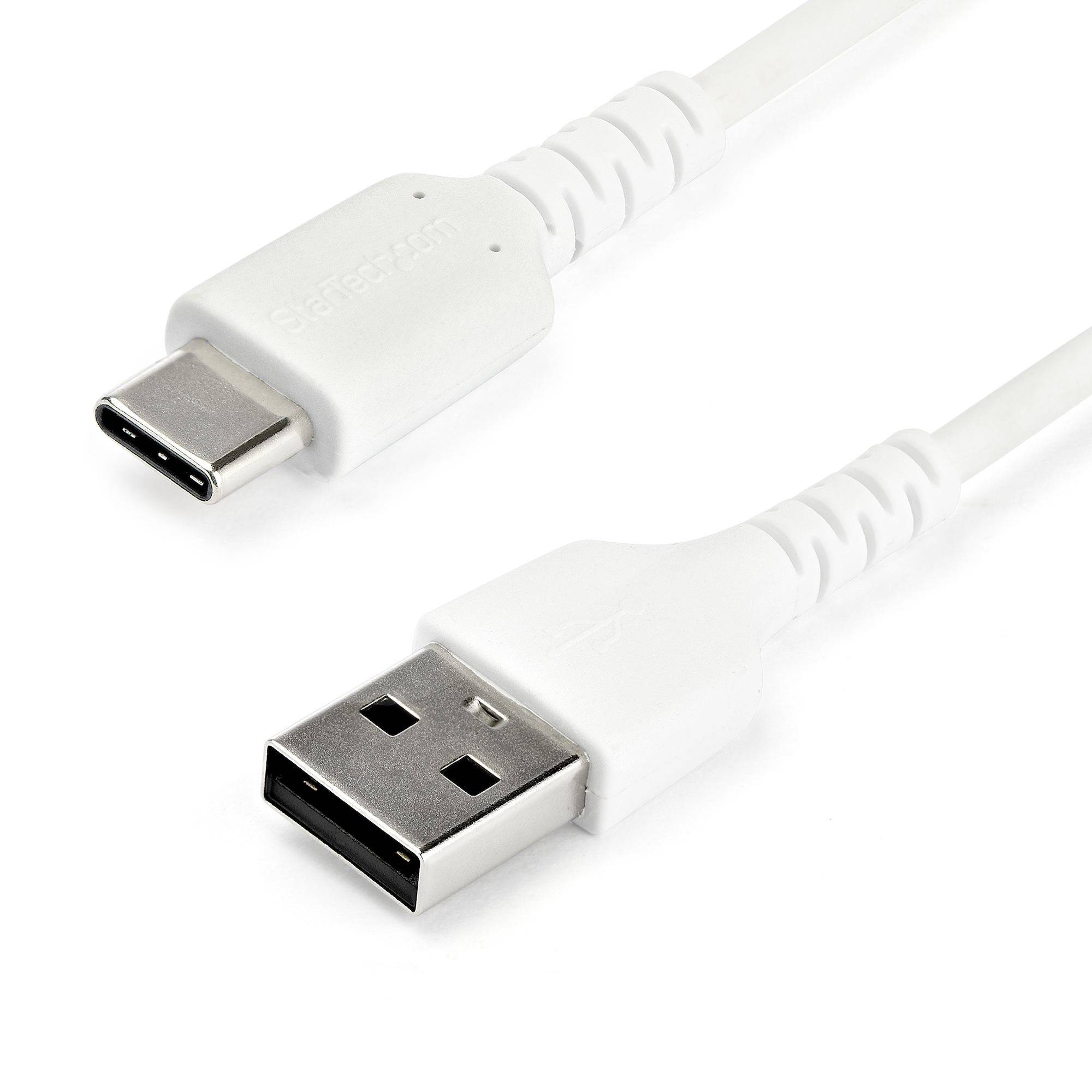 Rca Informatique - Image du produit : 2M DURABLE USB 2.0 TO USB C CABLE WHITE ARAMID FIBER