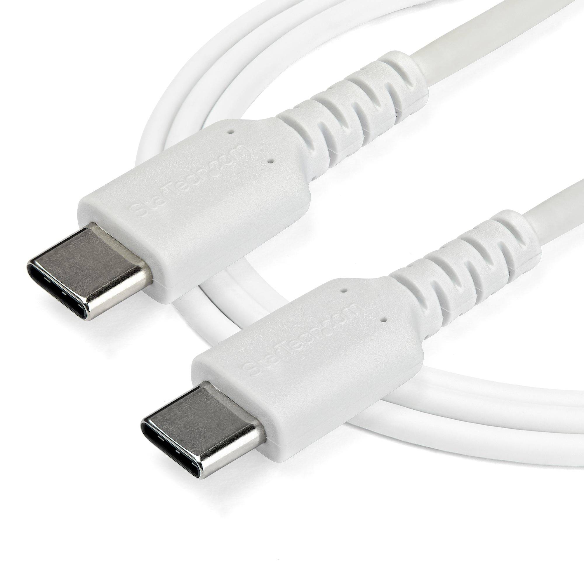 Rca Informatique - image du produit : 1M USB C CABLE WHITE HIGH QUALITY ARAMID FIBER