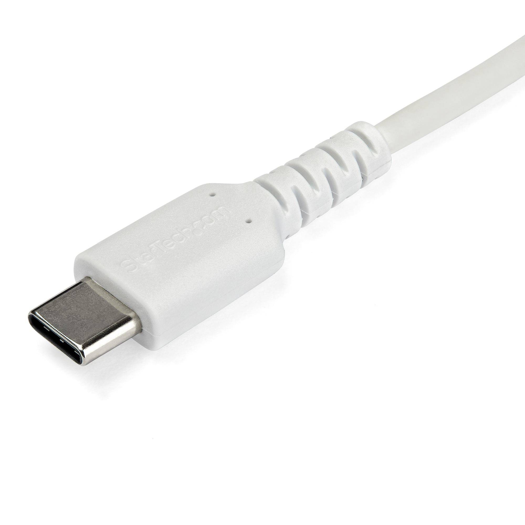 Rca Informatique - image du produit : 2M USB C CABLE WHITE HIGH QUALITY ARAMID FIBER