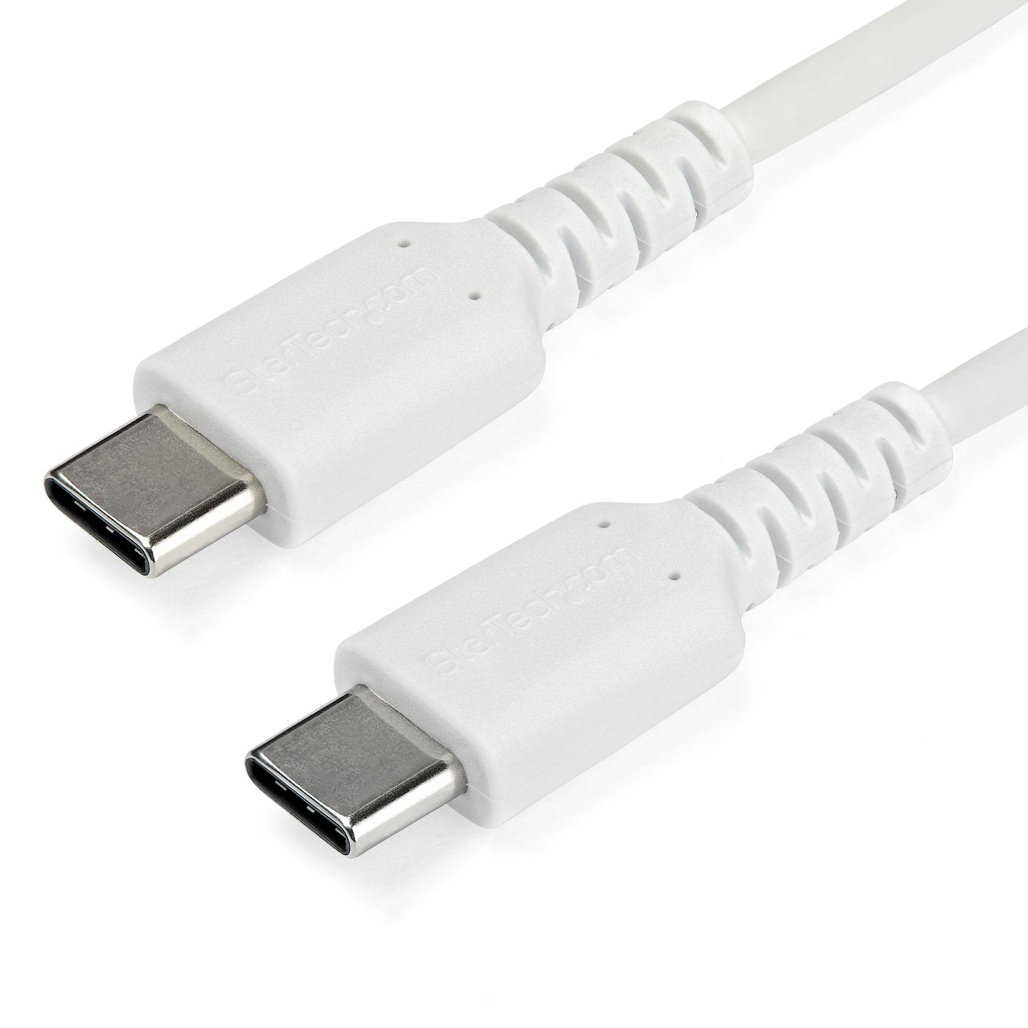 Rca Informatique - image du produit : 1M USB C CABLE WHITE HIGH QUALITY ARAMID FIBER