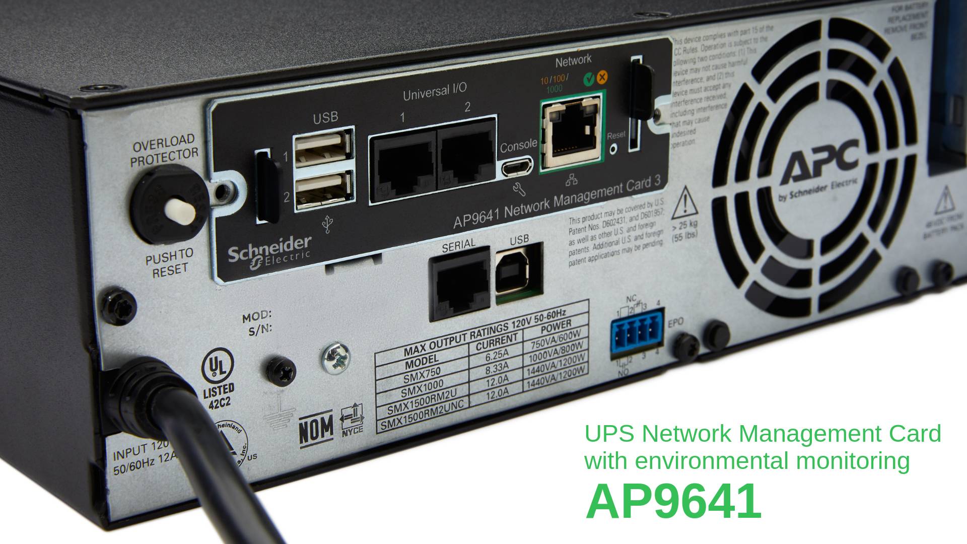 Rca Informatique - image du produit : UPS NETWORK MANAGEMENT CARD 3 WITH ENVIRONMENTAL MONITORING