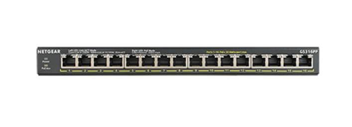 Rca Informatique - image du produit : 16-P. GB POE+ UNMGD SWITCH 183W FLEXPOE