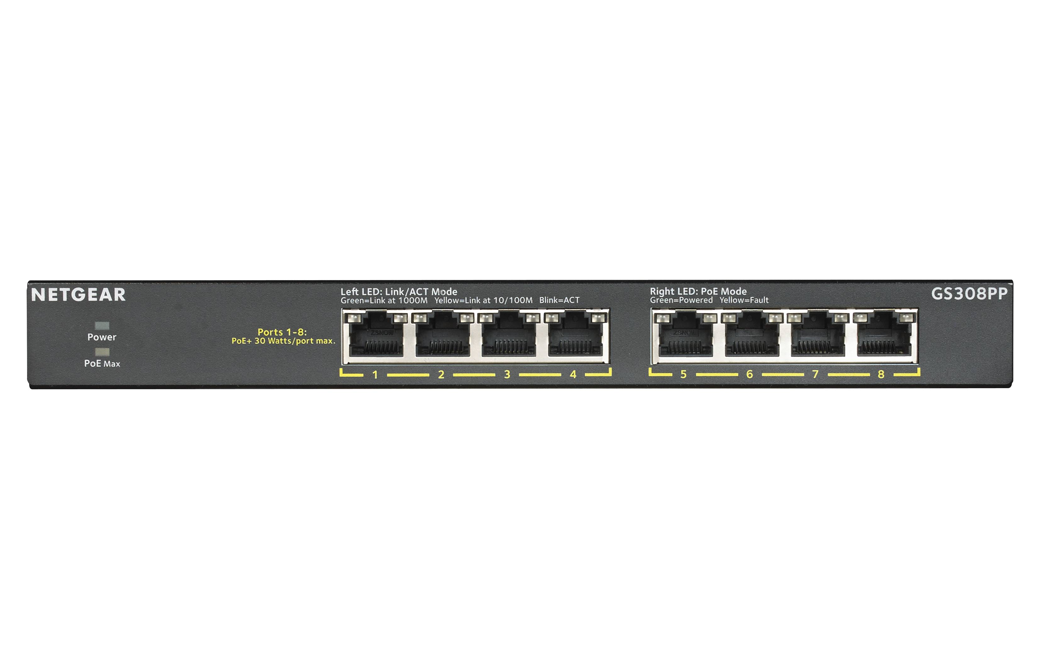 Rca Informatique - Image du produit : 8-PORT GB POE+ FLEX SWITCH FANLESS