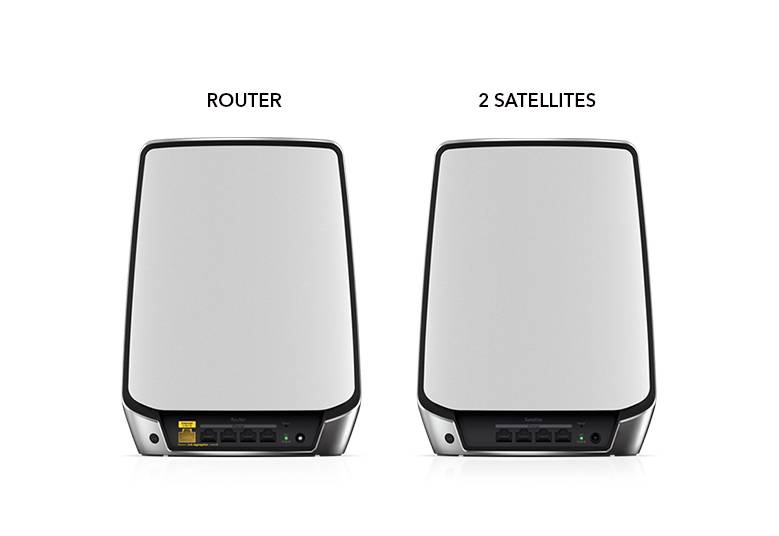 Rca Informatique - image du produit : ORBI MESH WIFI SYSTEM WIFI6 AX6000 W/SATELLITE X 2 (RBK853)