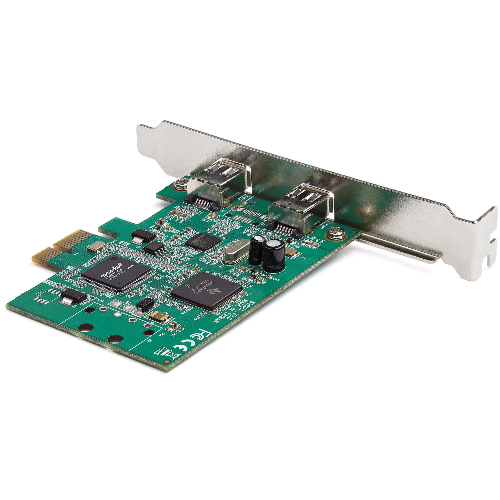 Rca Informatique - image du produit : 2 PORT PCIE FIREWIRE CARD TI TSB82AA2 CHIPSET-WIN/MAC