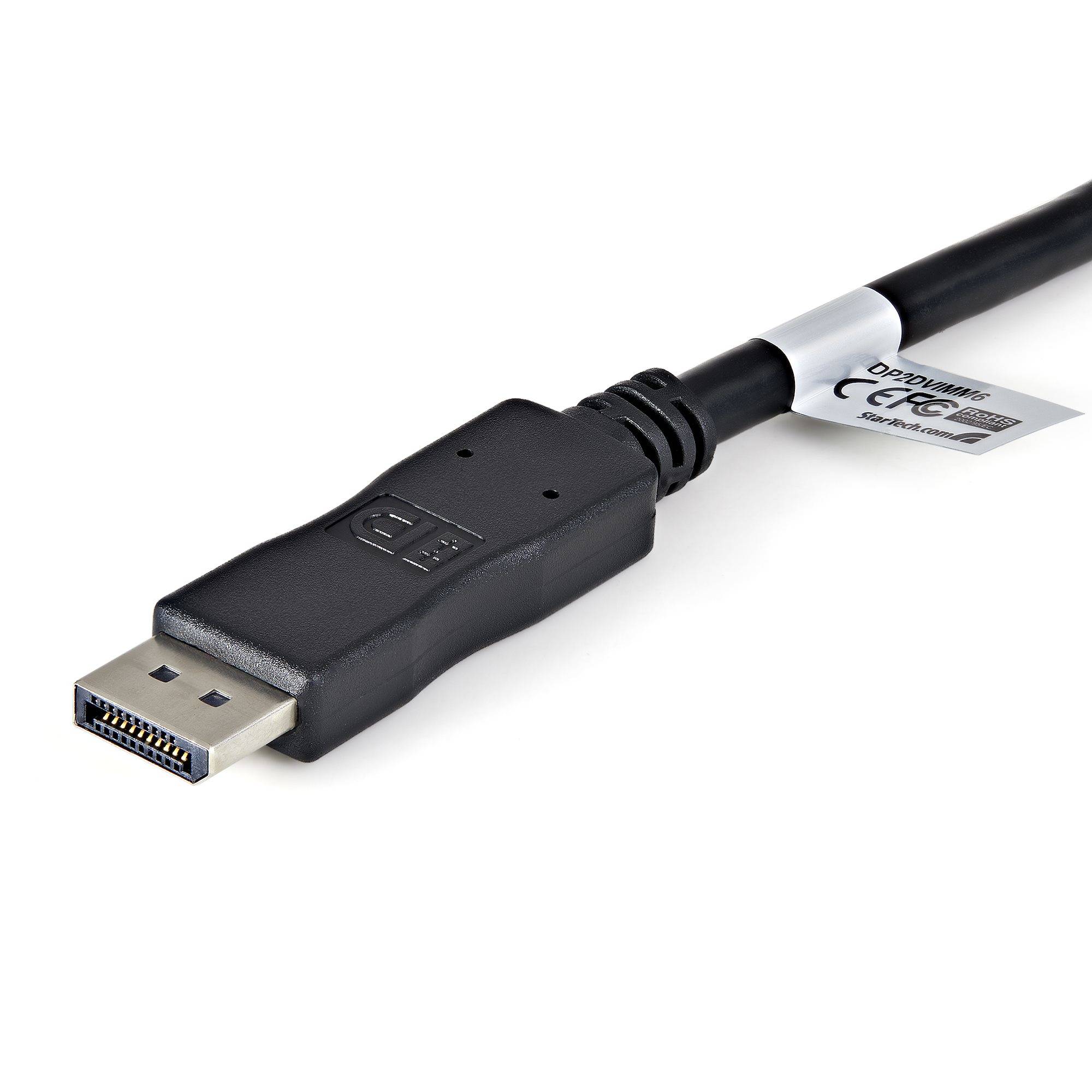 Rca Informatique - image du produit : 6FT DISPLAYPORT TO DVI CABLE 1920X1200 DVI ADAPTER CABLE10PK