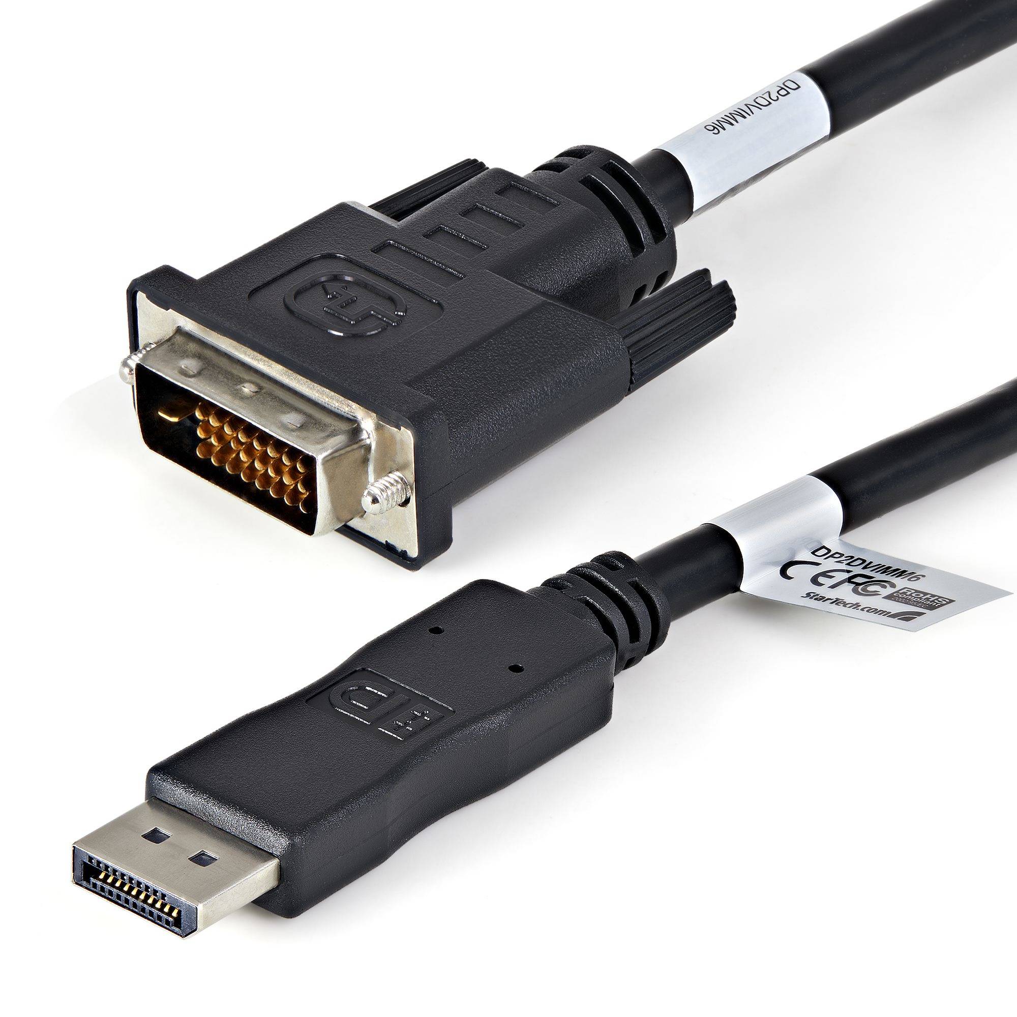 Rca Informatique - Image du produit : 6FT DISPLAYPORT TO DVI CABLE 1920X1200 DVI ADAPTER CABLE10PK