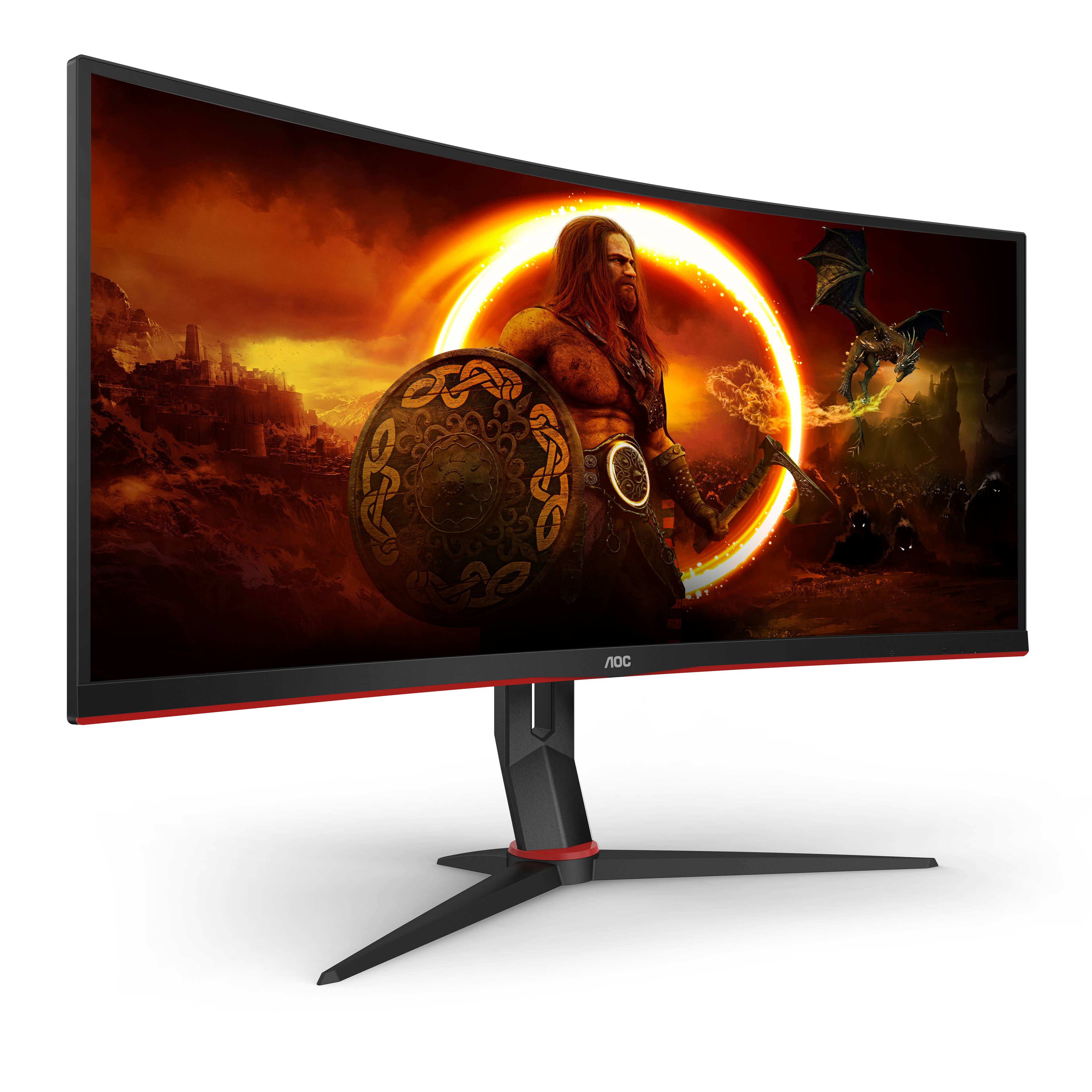 Rca Informatique - image du produit : CU34G2X/BK 34IN CURV VA WQHD 144HZ 300CD/1MS/2HDMI/2DP/4USB/H