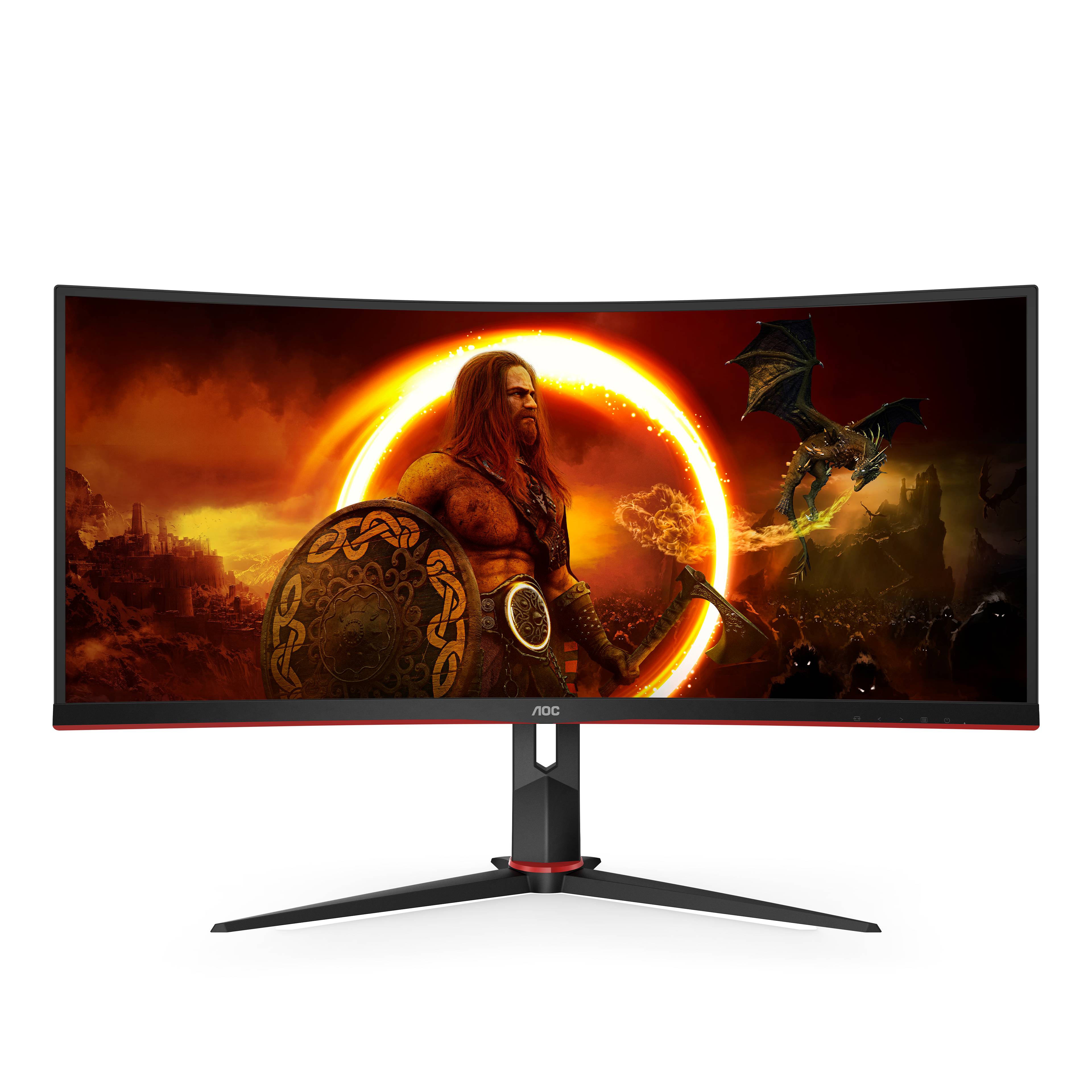 Rca Informatique - image du produit : CU34G2X/BK 34IN CURV VA WQHD 144HZ 300CD/1MS/2HDMI/2DP/4USB/H