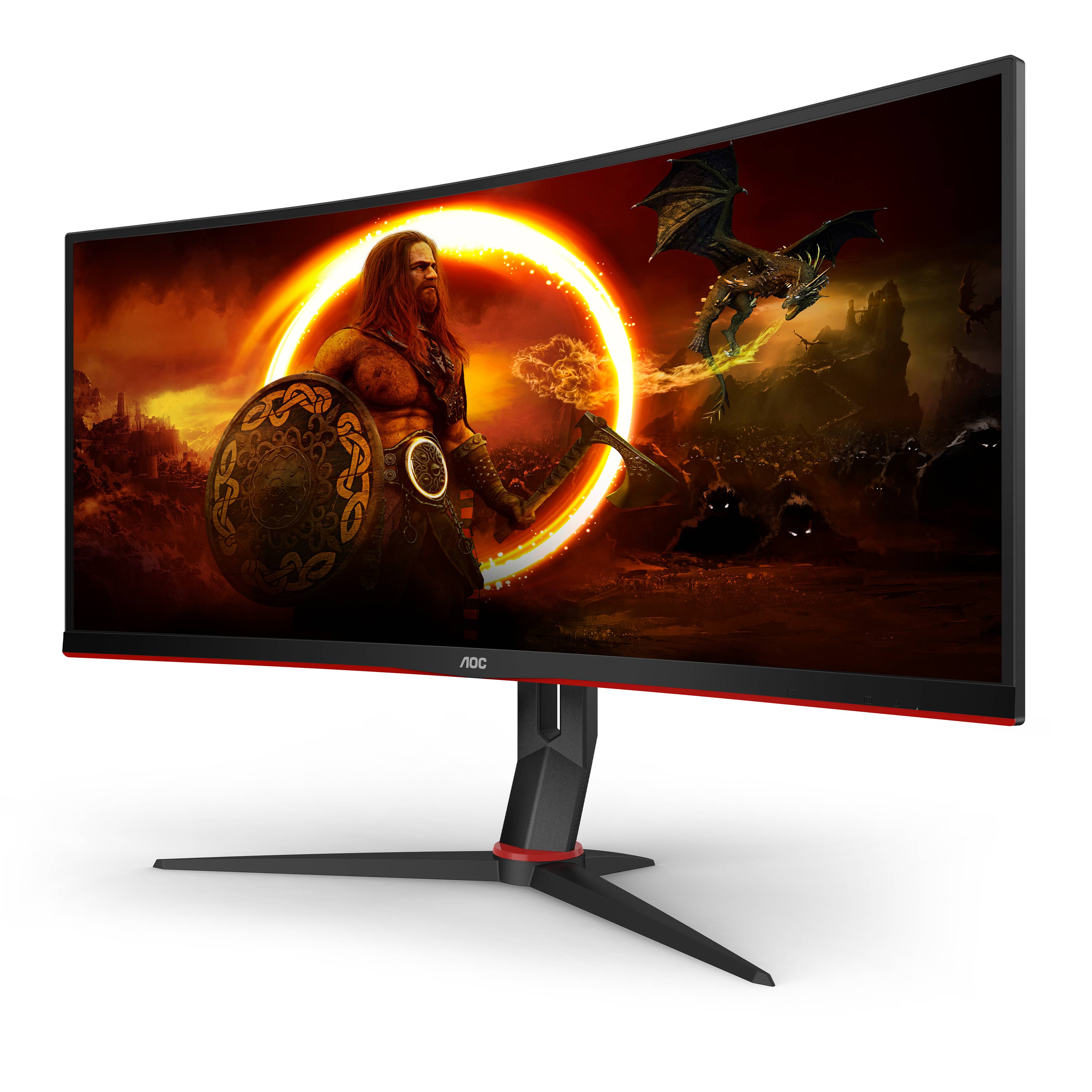 Rca Informatique - image du produit : CU34G2X/BK 34IN CURV VA WQHD 144HZ 300CD/1MS/2HDMI/2DP/4USB/H