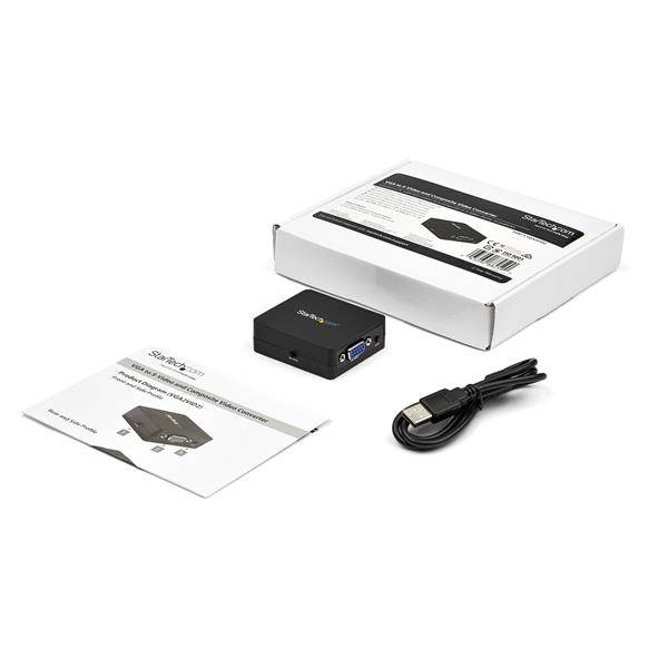 Rca Informatique - image du produit : 1080P VGA TO RCA CONVERTER - USB POWERED - S-VIDEO INPUT