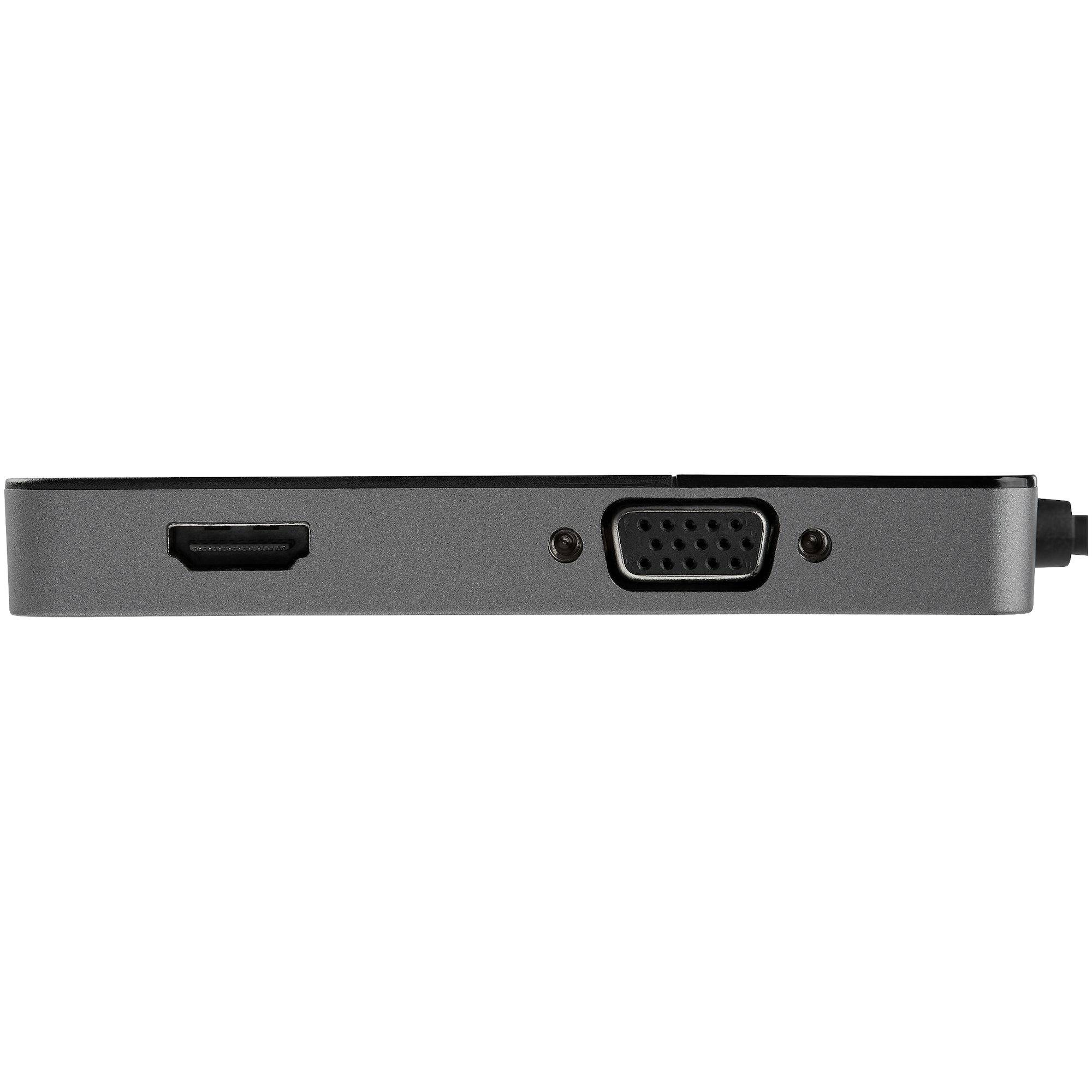 Rca Informatique - image du produit : USB 3.0 TO HDMI VGA ADAPTER 4K 30HZ-2-IN-1 MULTIPORT ADAPTER