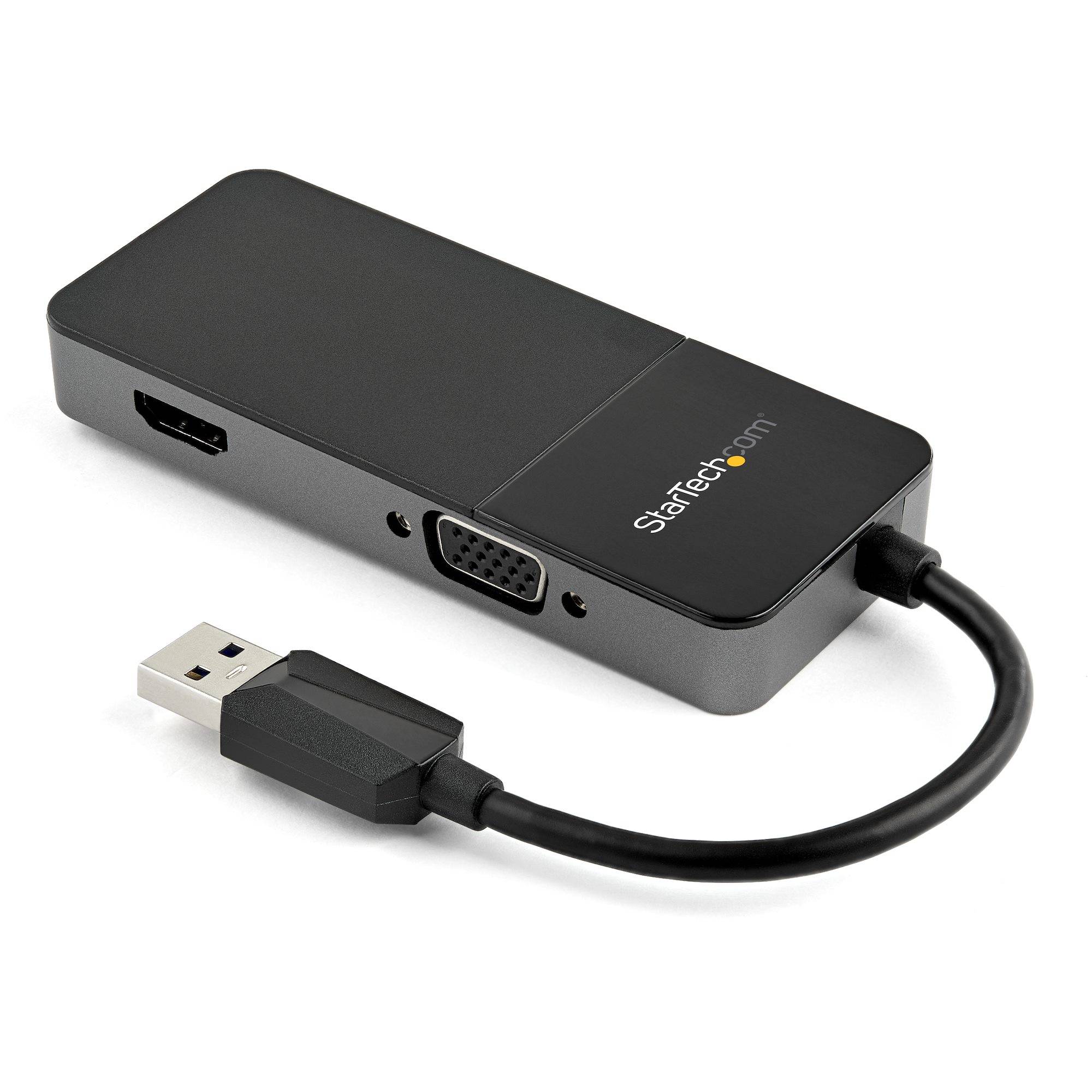 Rca Informatique - Image du produit : USB 3.0 TO HDMI VGA ADAPTER 4K 30HZ-2-IN-1 MULTIPORT ADAPTER