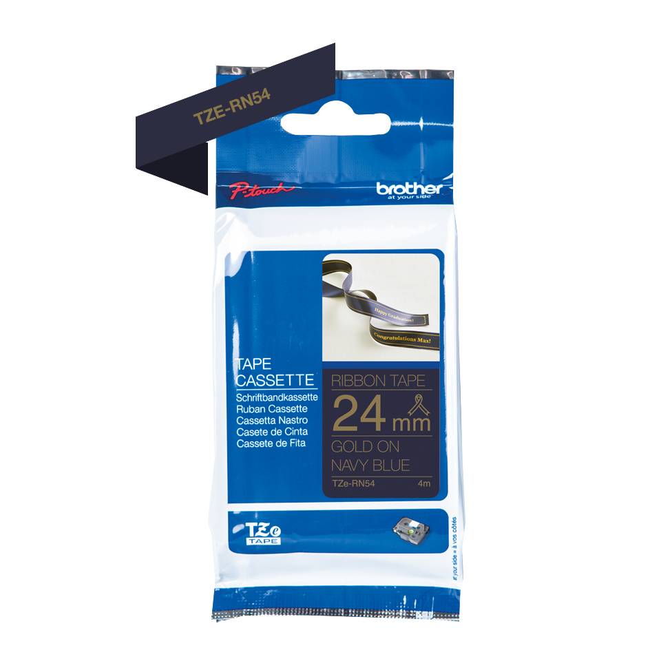 Rca Informatique - image du produit : 24MM GOLD/DARK BLUE RIBBON TAP TAPE