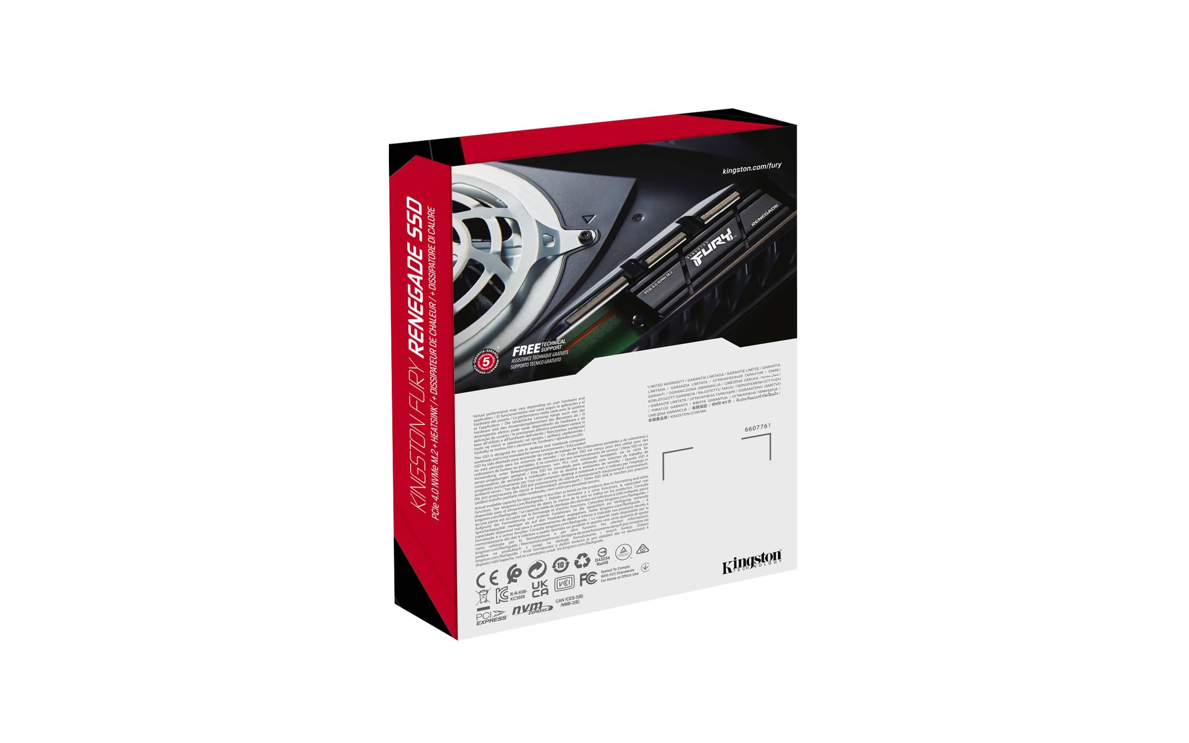 Rca Informatique - image du produit : 1000G FURY RENEGADE W/ HEATSINKPCIE 4.0 NVME SSD