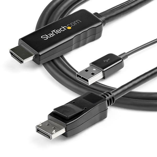 Rca Informatique - image du produit : 3M HDMI TO DISPLAYPORT CABLE 4K 30HZ - USB-POWERED