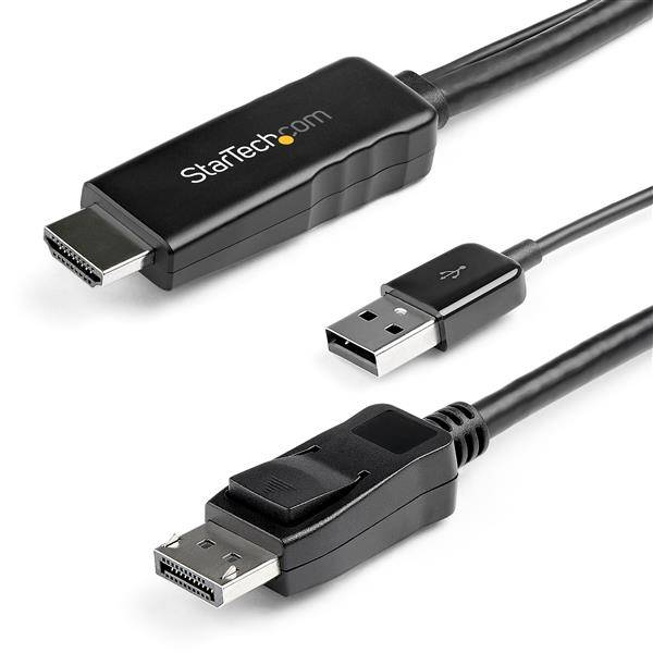 Rca Informatique - Image du produit : 3M HDMI TO DISPLAYPORT CABLE 4K 30HZ - USB-POWERED