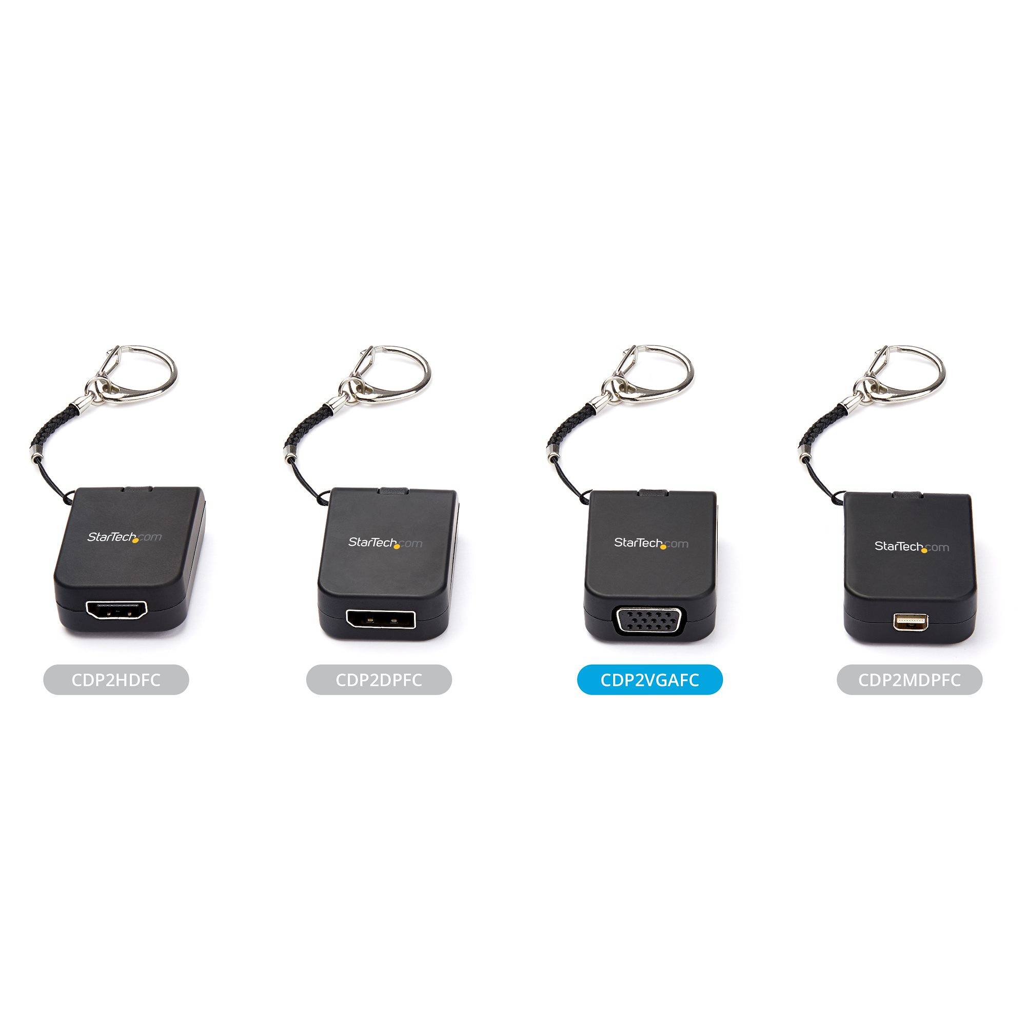 Rca Informatique - image du produit : PORTABLE USB C TO VGA ADAPTER QUICK-CONNECT KEYCHAIN 1080P