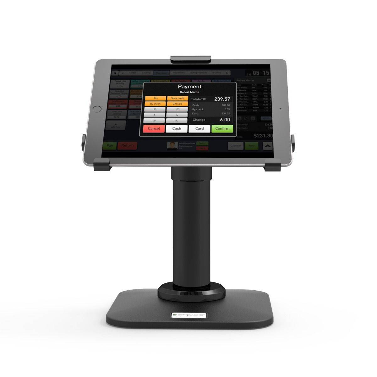 Rca Informatique - image du produit : IPAD 102IN KIOSKAND POS STAND V-BRACKET DESIGN BLACK