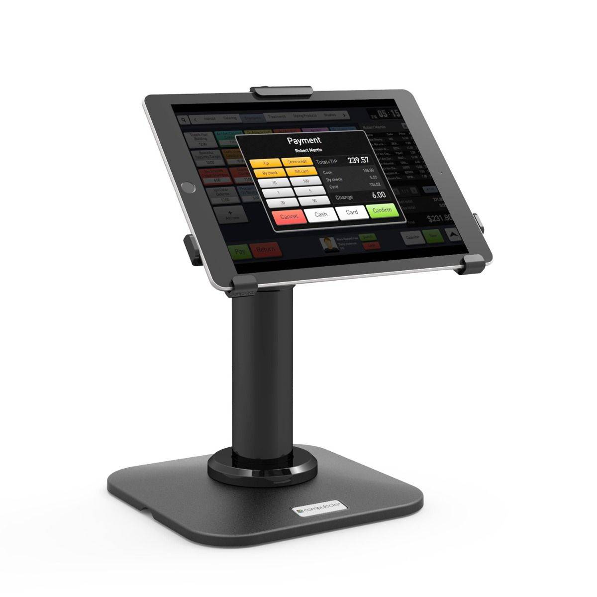 Rca Informatique - image du produit : IPAD 102IN KIOSKAND POS STAND V-BRACKET DESIGN BLACK