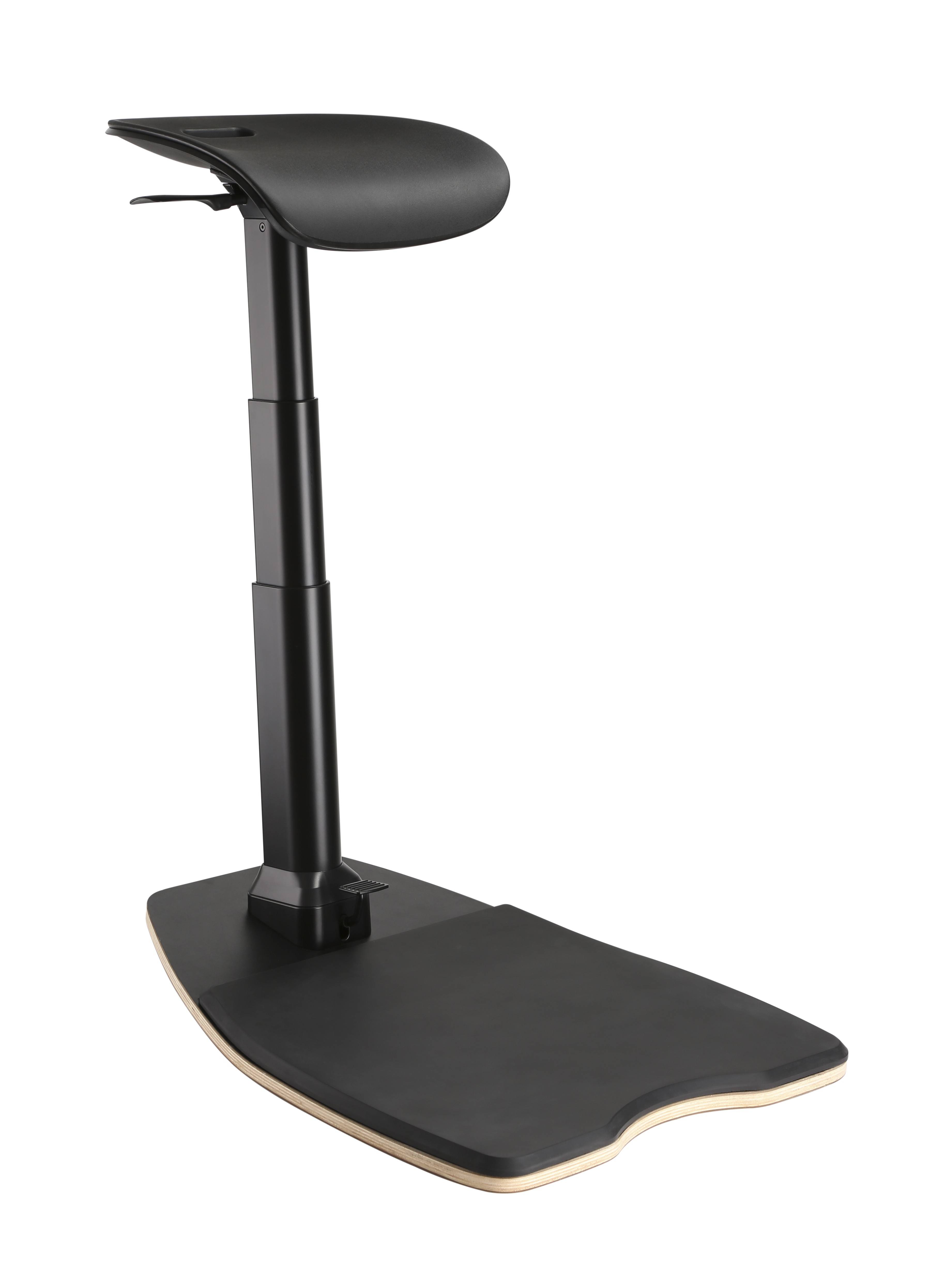 Rca Informatique - image du produit : CHAISE DE BUREAU ERGO REGLABLE TAPIS ANTI FATIGUE NOIR