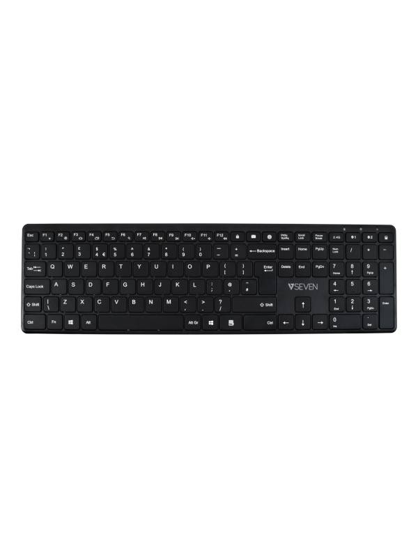 Rca Informatique - image du produit : BLUETOOTH SILENT KEYBOARD UK 2.4GHZ DUAL MODE ENGLISH QWERTY