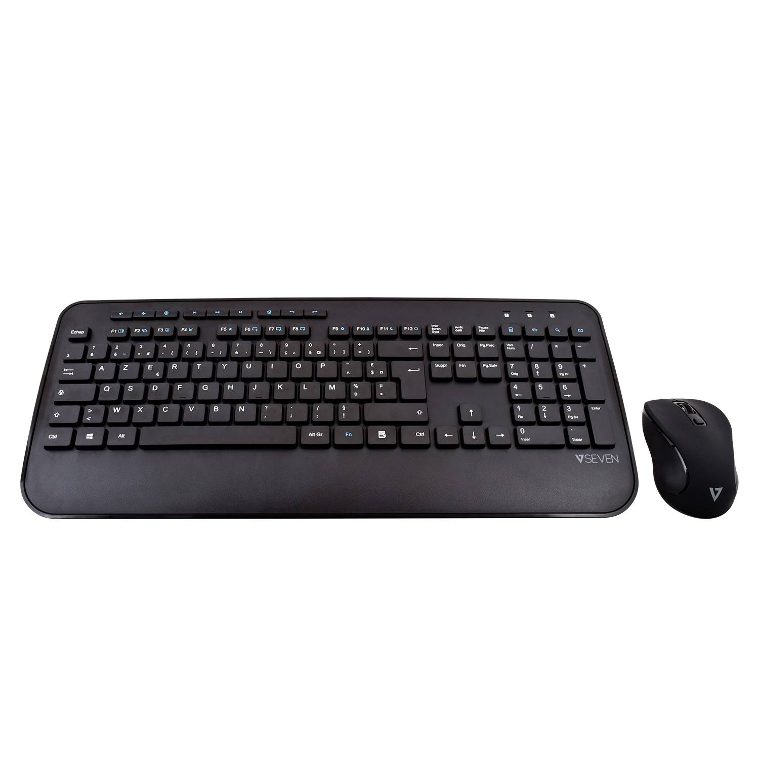 Rca Informatique - image du produit : COMBO CLAVIER SOURIS AZERTY WIRELESS 24GHZ NOIR