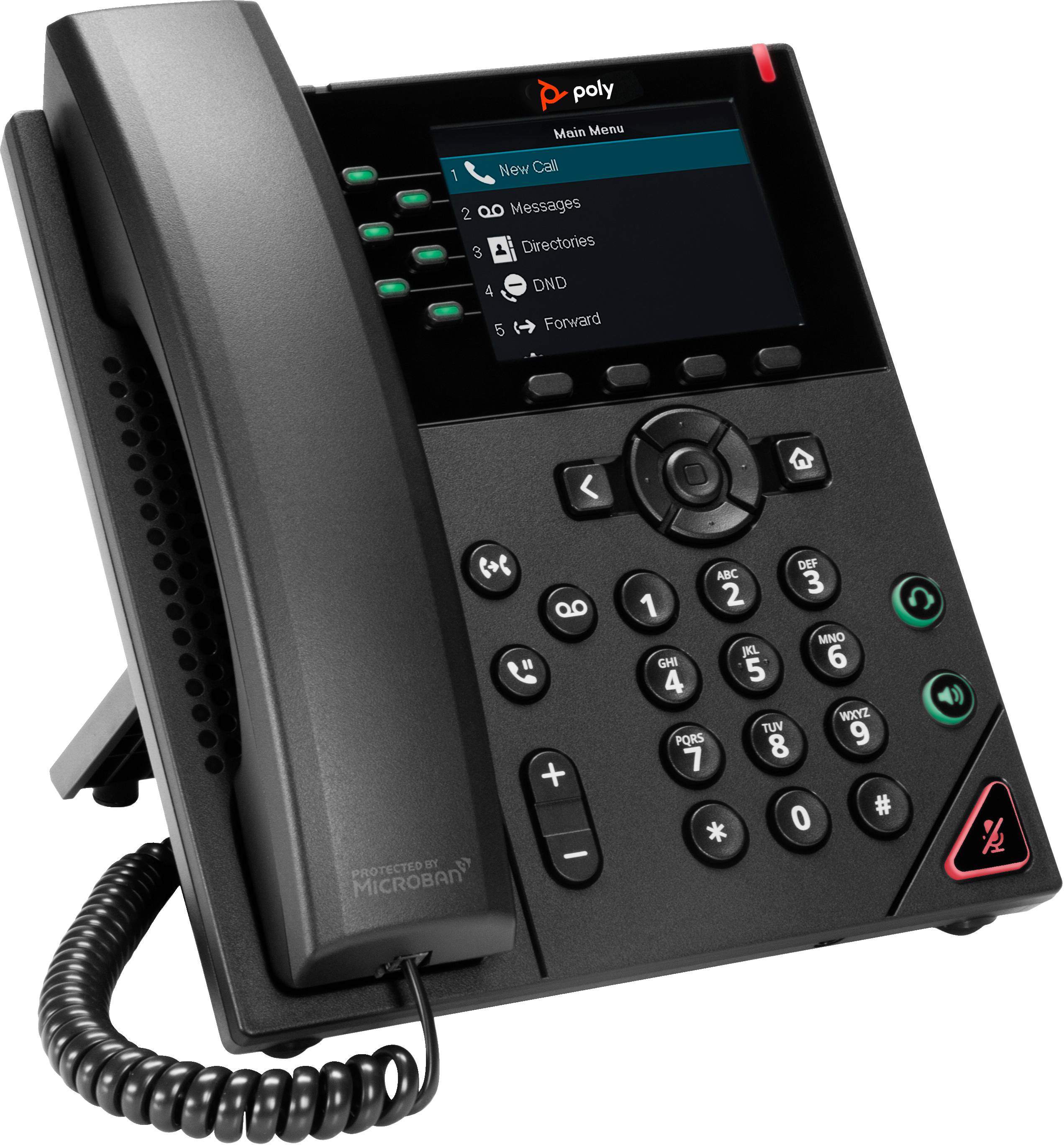 Rca Informatique - image du produit : VVX 350 6-LINE BIZ-IP-PHONE DUAL 10/100/1000 ETHERNET-NO PSU