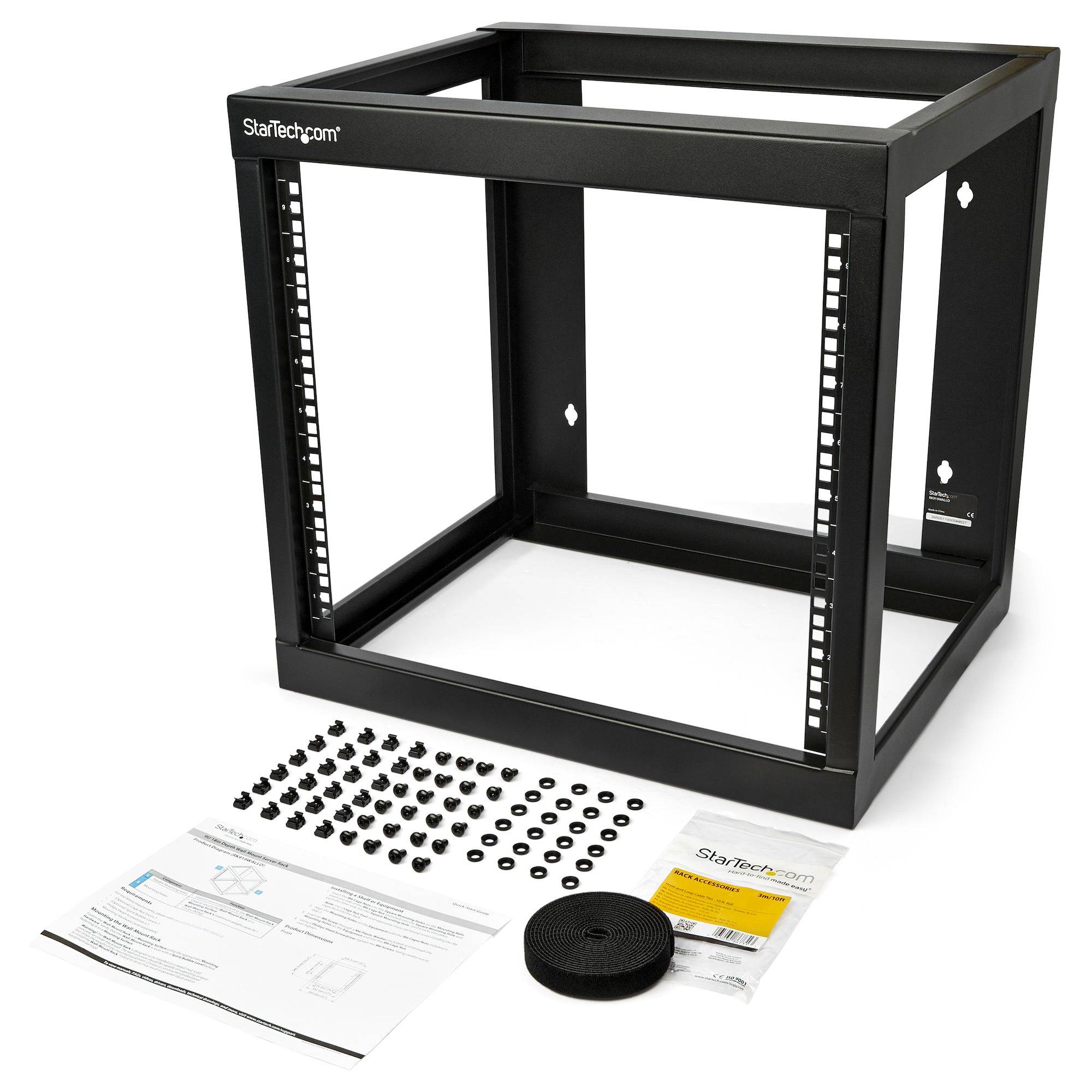 Rca Informatique - image du produit : 9U WALL-MOUNT RACK OPEN FRAME 18 IN. DEEP - STEEL