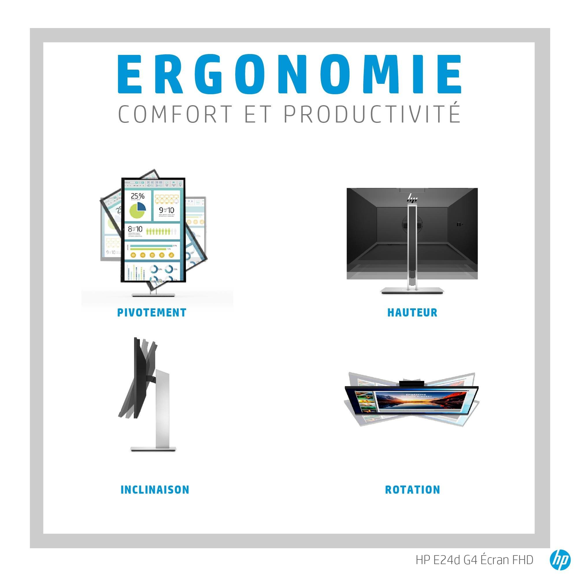 Rca Informatique - image du produit : E24D G4 FHD DOCKING MONITOR EN