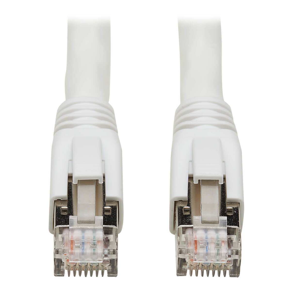 Rca Informatique - image du produit : CAT8 25G/40G-CERT SNAGLESS CBL S/FTP RJ45 M/M POE WHT 7.62M