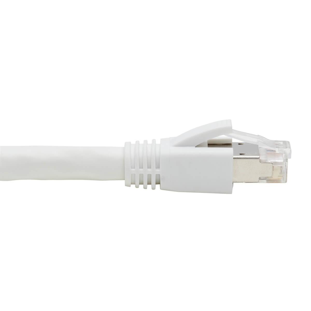 Rca Informatique - image du produit : CAT8 25G/40G-CERT SNAGLESS CBL S/FTP RJ45 M/M POE WHT 7.62M