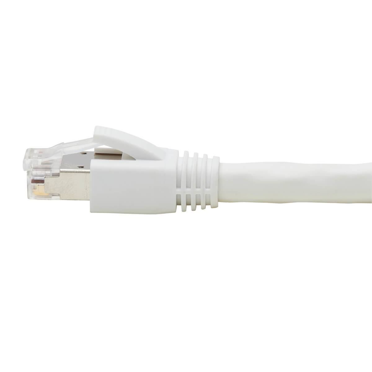 Rca Informatique - image du produit : CAT8 25G/40G-CERT SNAGLESS CBL S/FTP RJ45 M/M POE WHT 7.62M