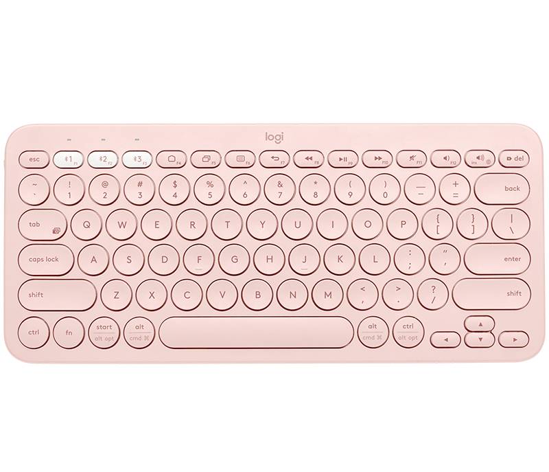 Rca Informatique - image du produit : K380 MULTI-DEVICE BLUETOOTH KEYBOARD ROSE UK INTNL