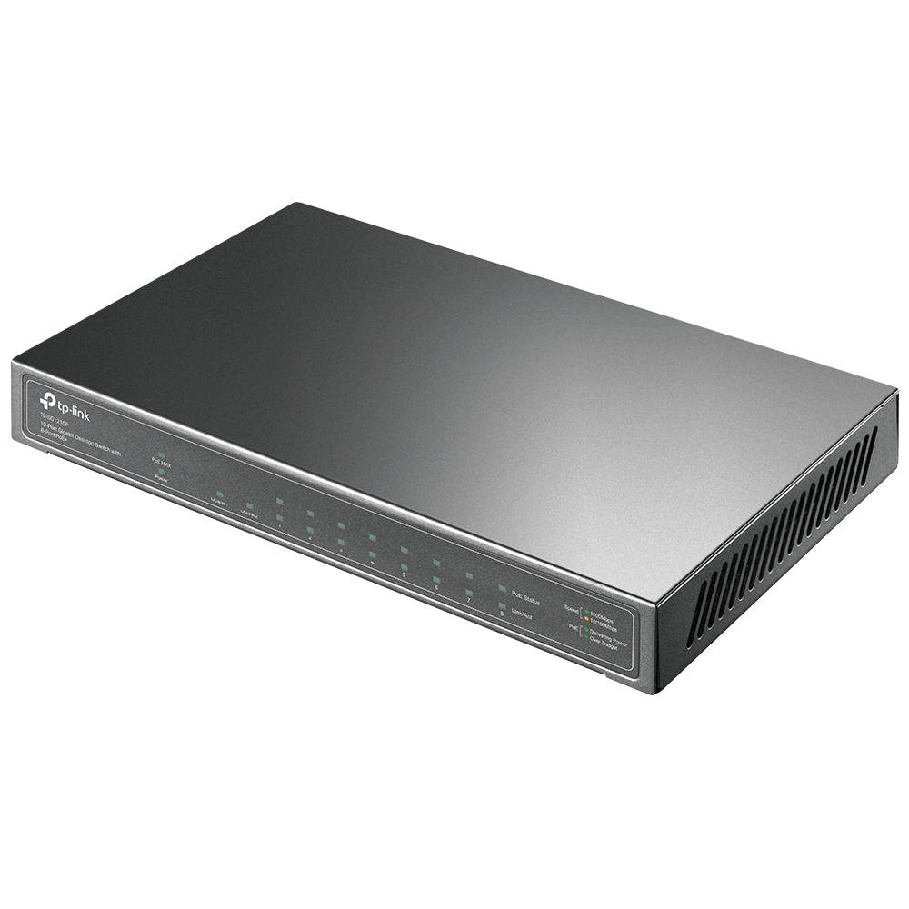 Rca Informatique - image du produit : 10-PORT 1G POE+ SWITCH 63W POE POWER STEEL CASE