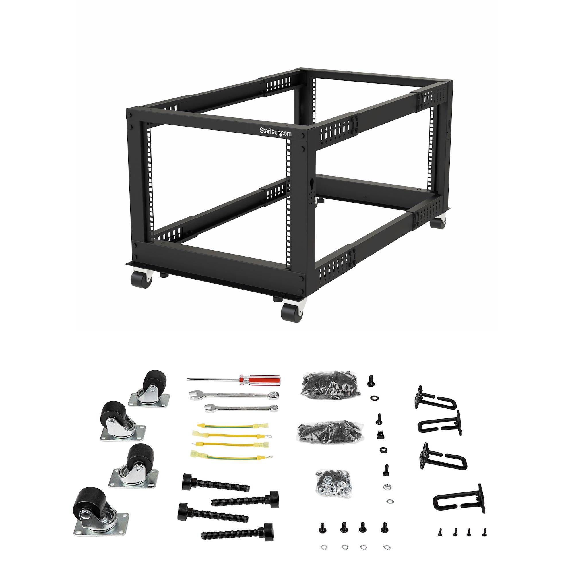 Rca Informatique - image du produit : 8U OPEN FRAME RACK - 4 POST - 22-40IN ADJUSTABLE DEPTH