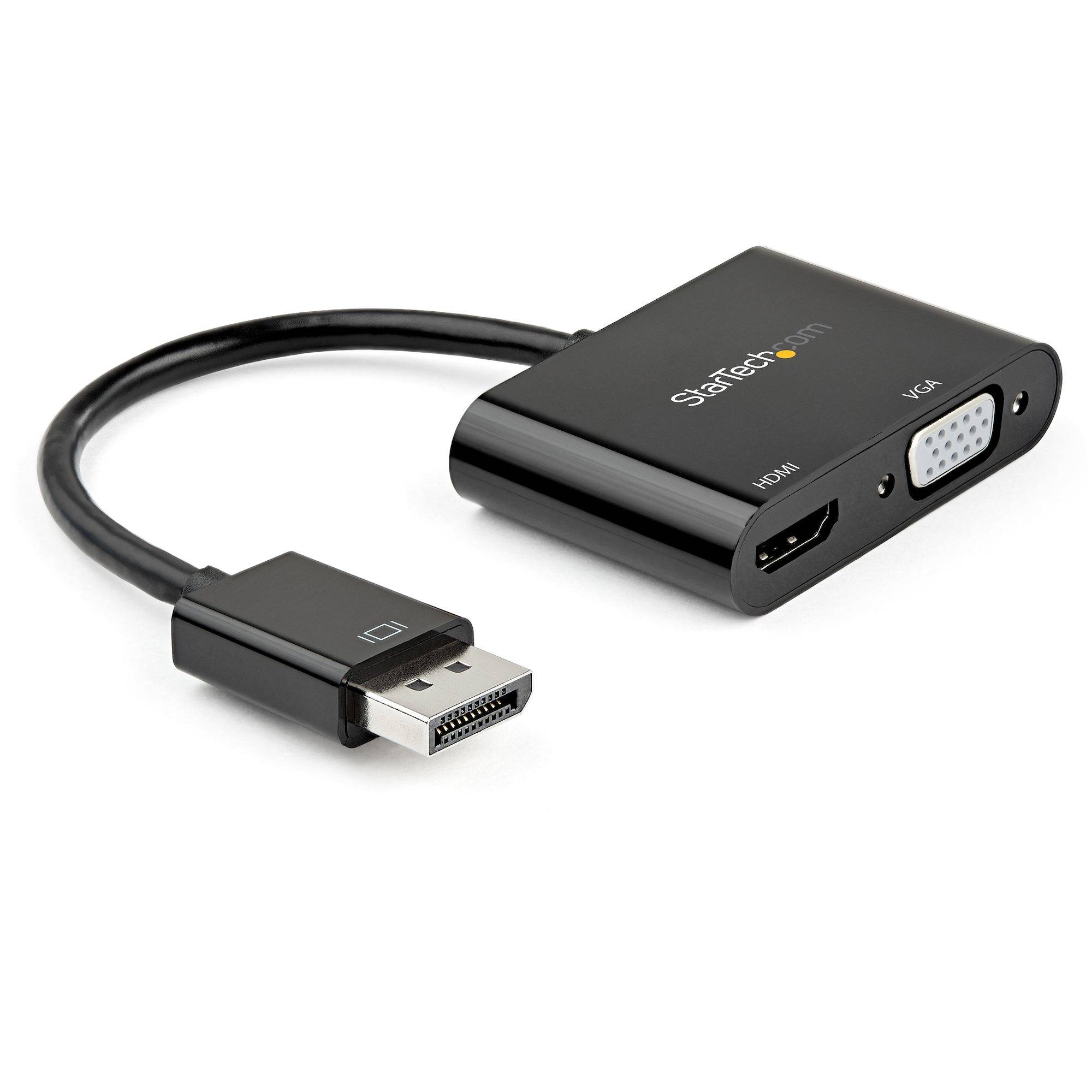 Rca Informatique - image du produit : DISPLAYPORT TO HDMI VGA ADAPTER 4K 60HZ - FOR MAC AND WINDOWS