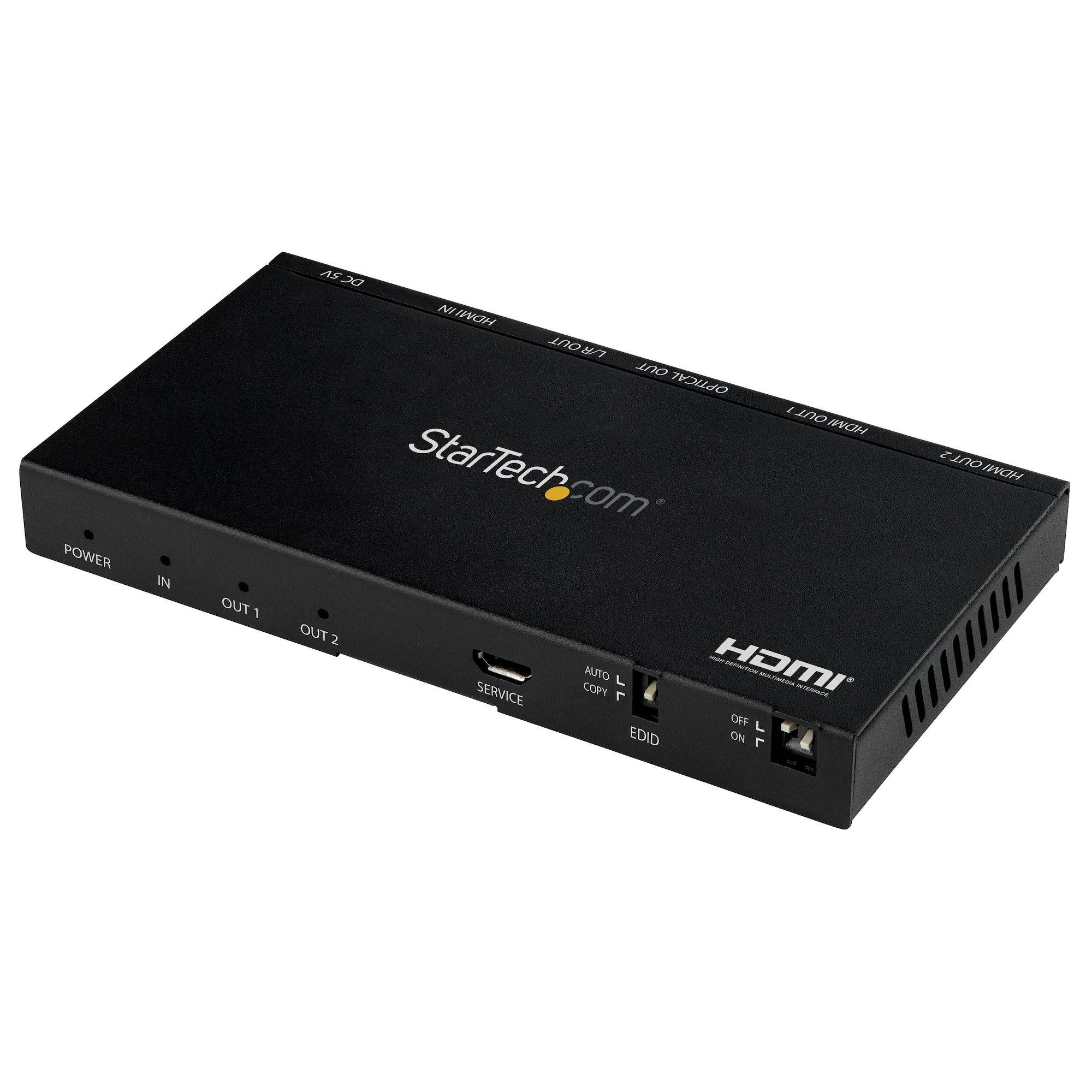 Rca Informatique - Image du produit : HDMI SPLITTER - 2 PORT HDMI 2.0 4K 60HZ WITH SCALER - 7.1 SOUND